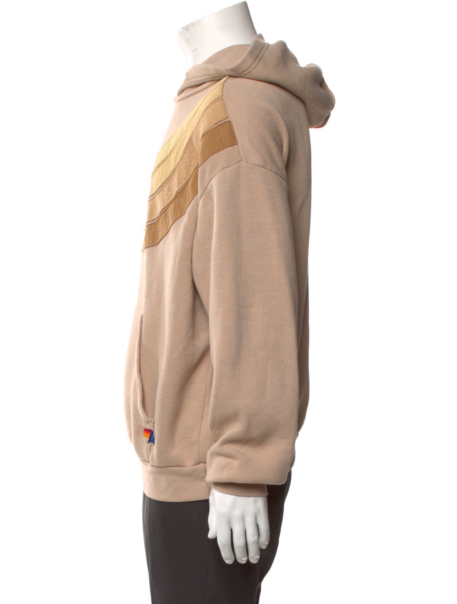 Aviator Nation Colorblock Pattern Crew Neck Hoodie