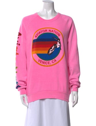 Aviator Nation Graphic Print Crew Neck Sweatshirt