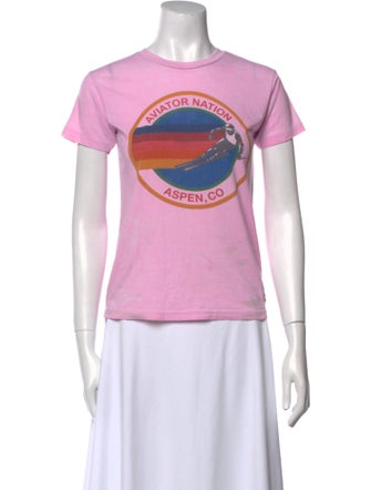 Aviator Nation Graphic Print Crew Neck T-Shirt