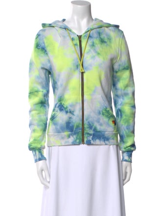 Aviator Nation Tie-Dye Print V-Neck Sweatshirt