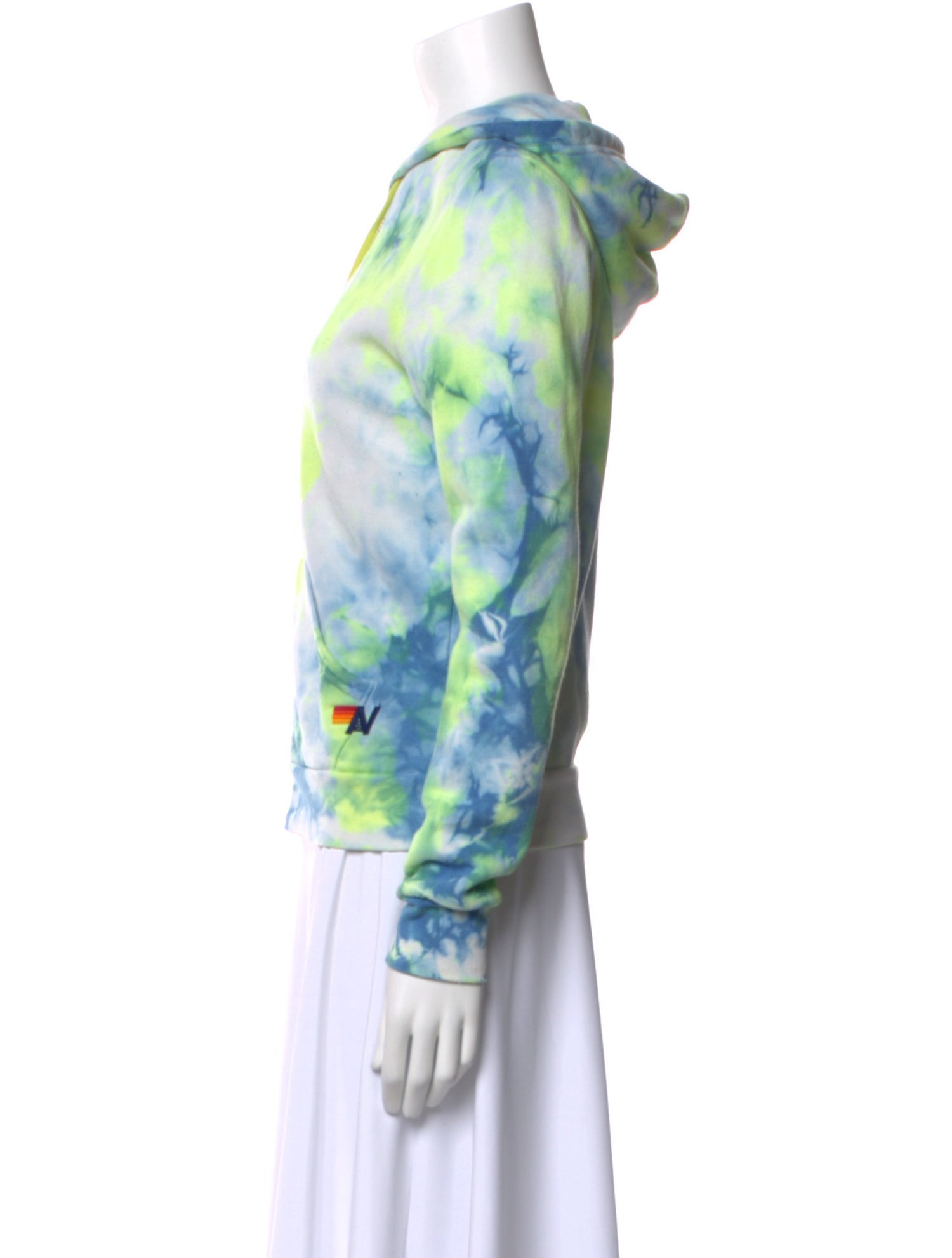 Aviator Nation Tie-Dye Print V-Neck Sweatshirt