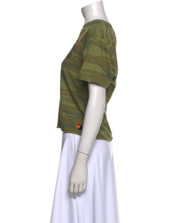 Aviator Nation Camouflage Print Crew Neck T-Shirt