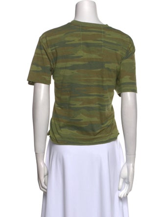 Aviator Nation Camouflage Print Crew Neck T-Shirt