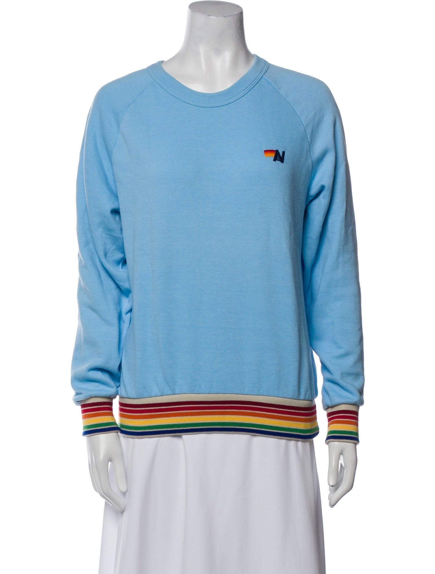 Aviator Nation Striped Embroidered Accent Lounge Set