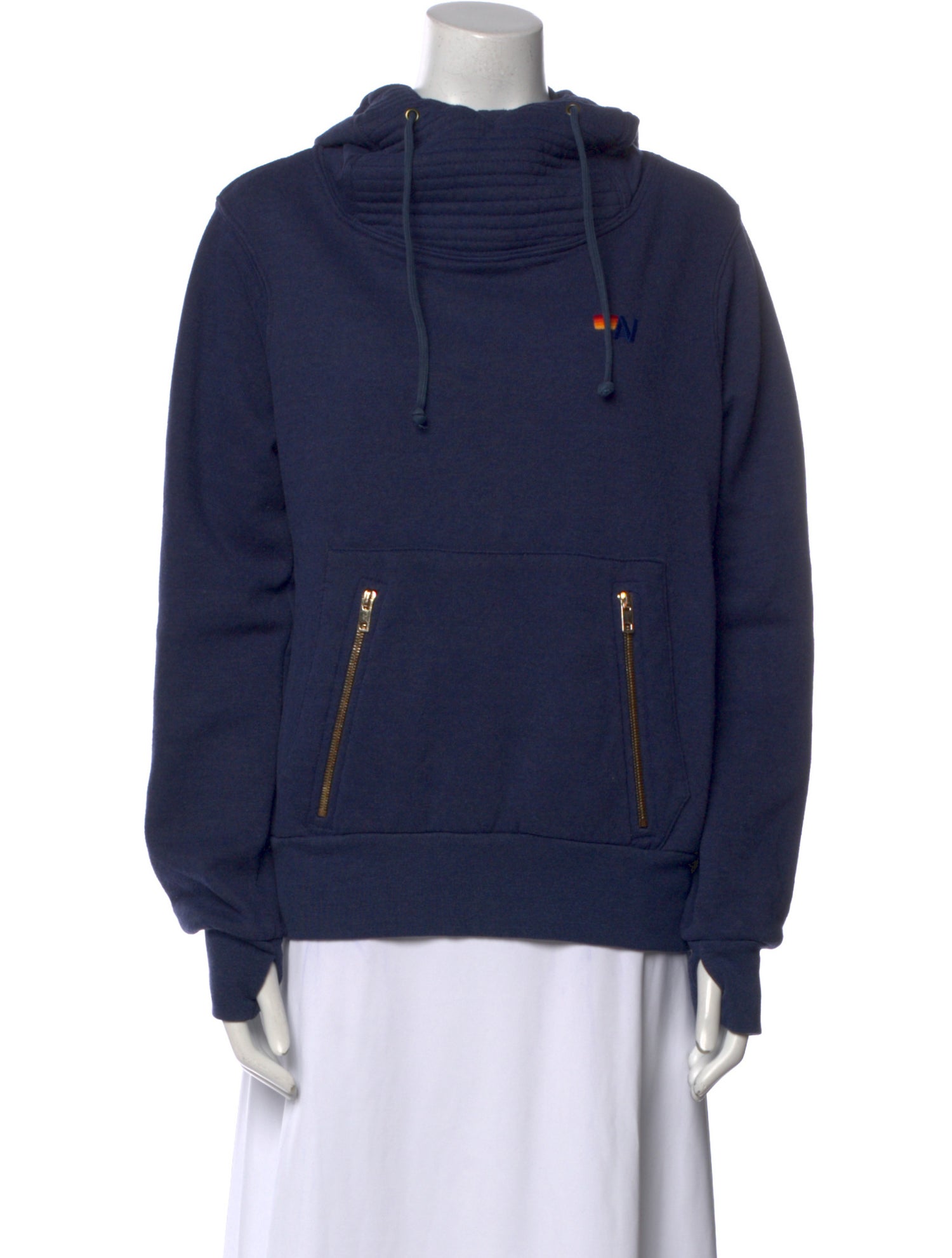 Aviator Nation Mock Neck Long Sleeve Sweatshirt