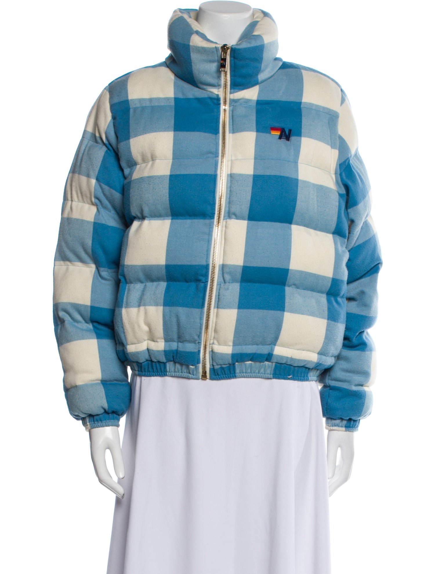 Aviator Nation Plaid Print Bomber Jacket