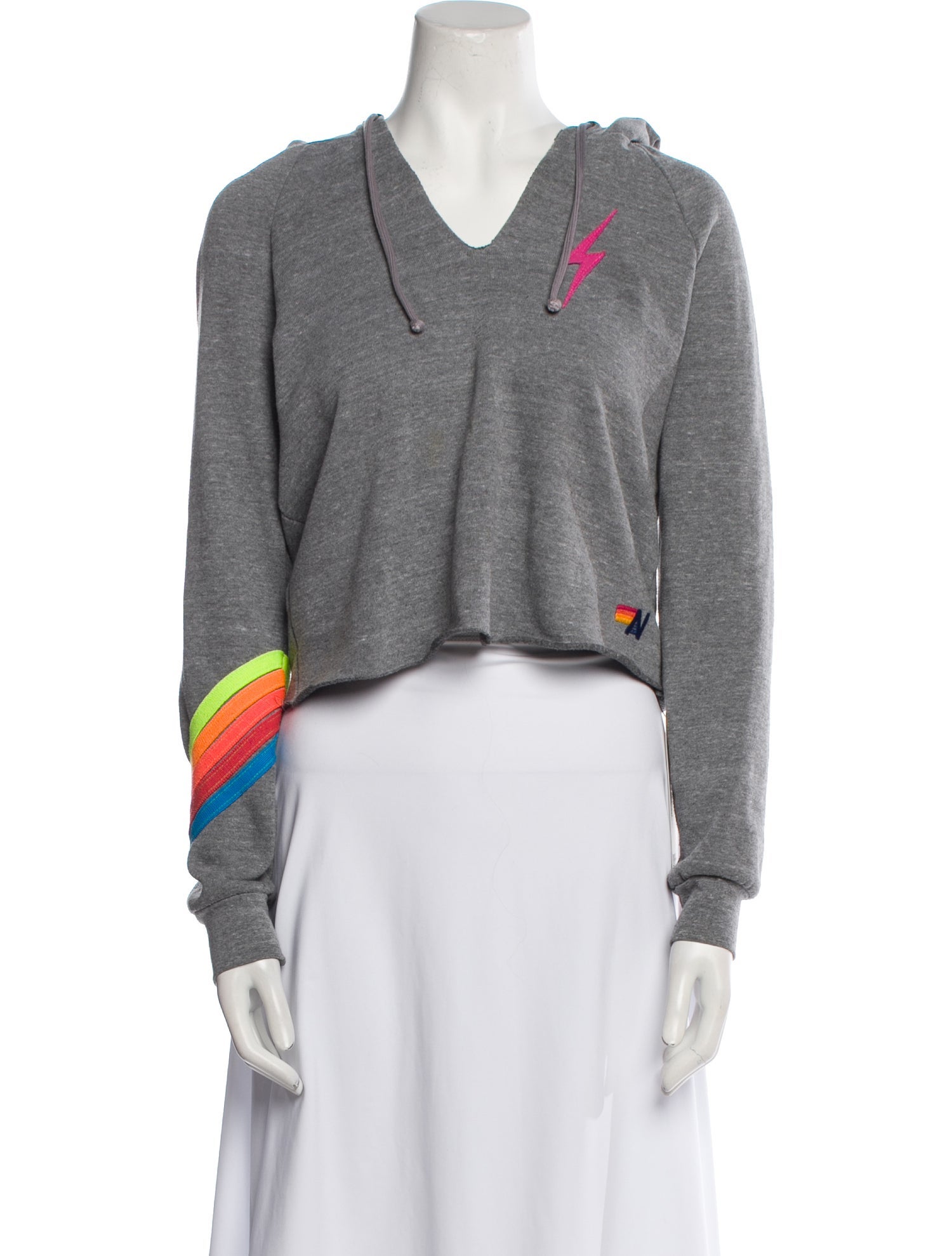 Aviator Nation Striped V-Neck Sweatshirt