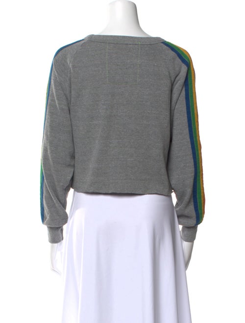 Aviator Nation Bateau Neckline Long Sleeve Crop Top