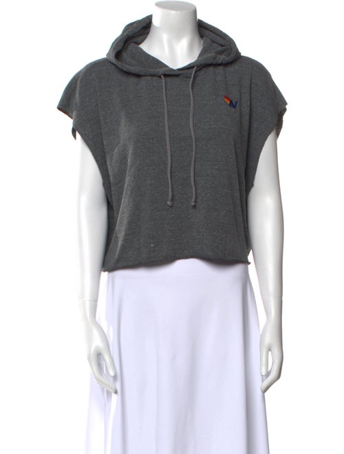 Aviator Nation Cowl Neck Short Sleeve Sweatshirt