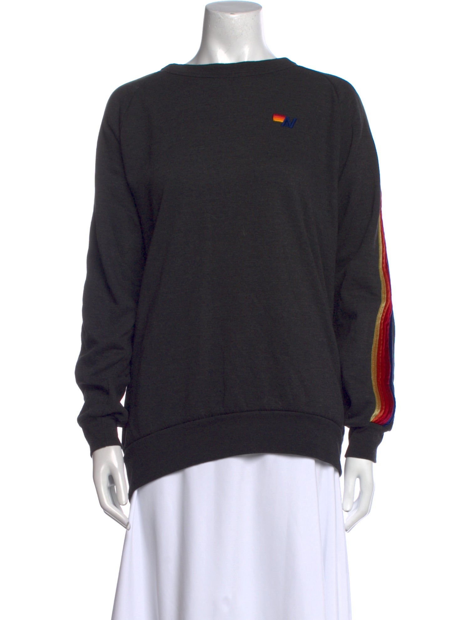 Aviator Nation Patterned Scoop Neck Sweatshirt