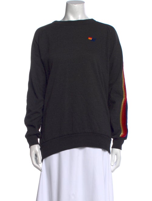 Aviator Nation Patterned Scoop Neck Sweatshirt