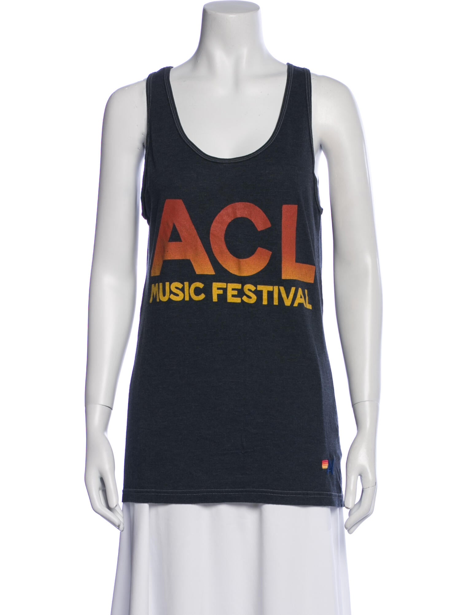 Aviator Nation Graphic Print Scoop Neck Top