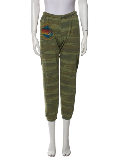 Aviator Nation Camouflage Print Embroidered Accent Sweatpants