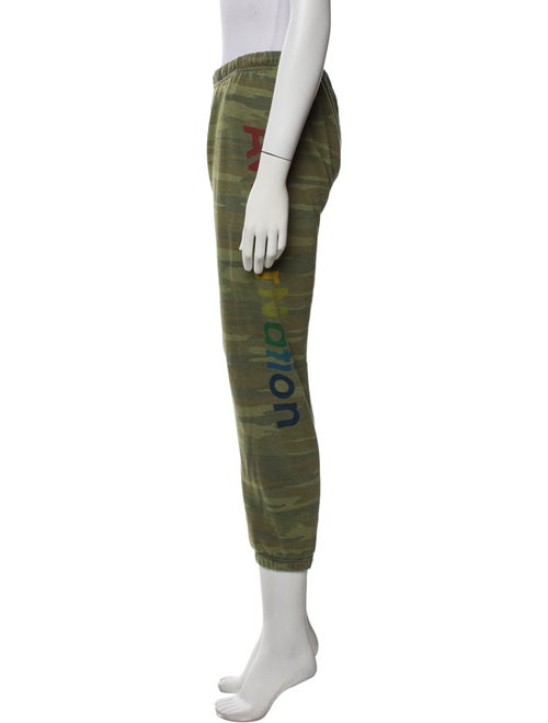 Aviator Nation Camouflage Print Embroidered Accent Sweatpants