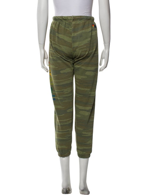 Aviator Nation Camouflage Print Embroidered Accent Sweatpants