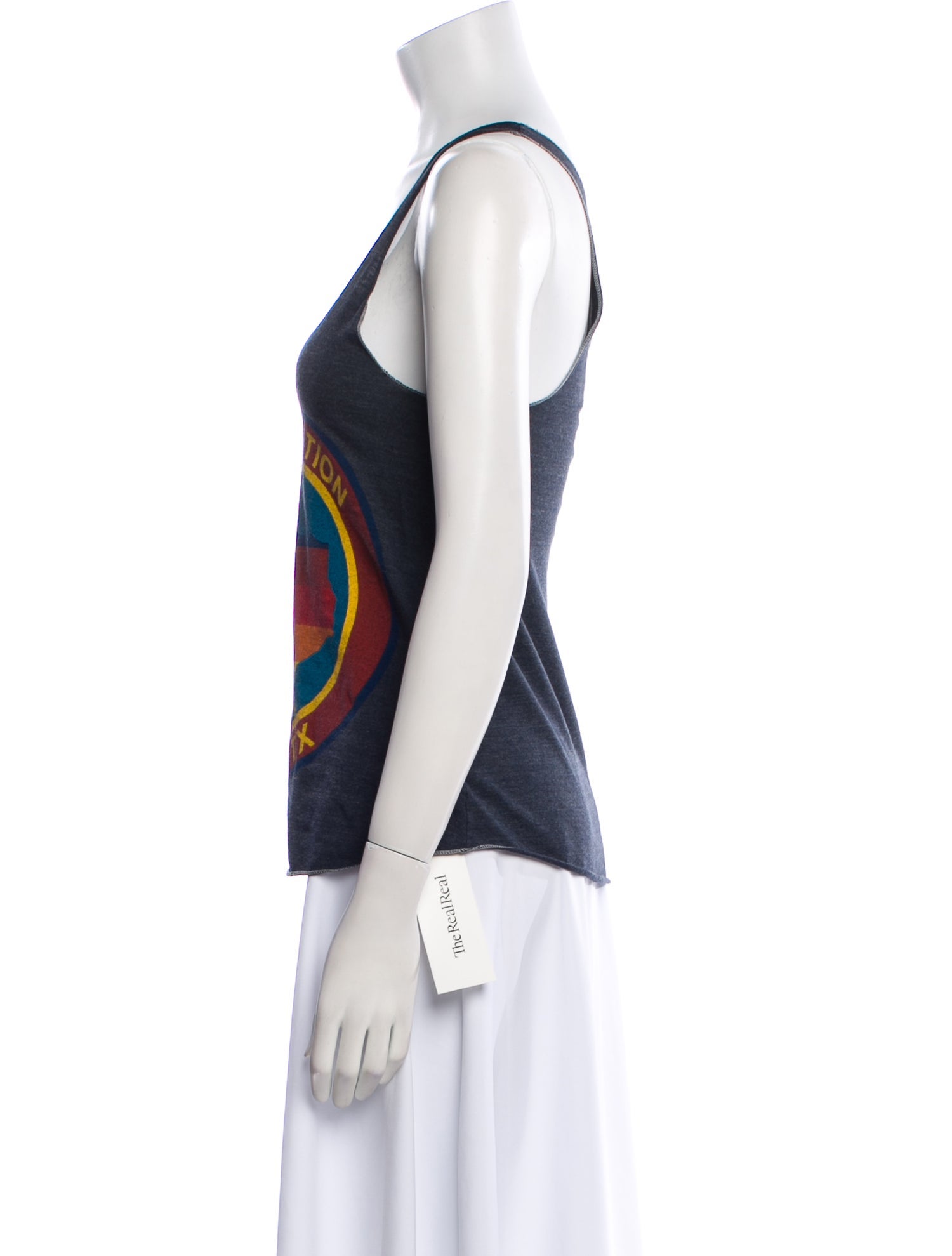 Aviator Nation Graphic Print Scoop Neck Top