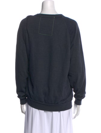 Aviator Nation Striped Crew Neck Sweatshirt