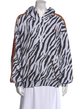 Aviator Nation Animal Print Crew Neck Sweatshirt