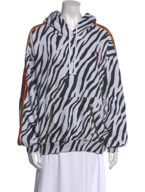 Aviator Nation Animal Print Crew Neck Sweatshirt