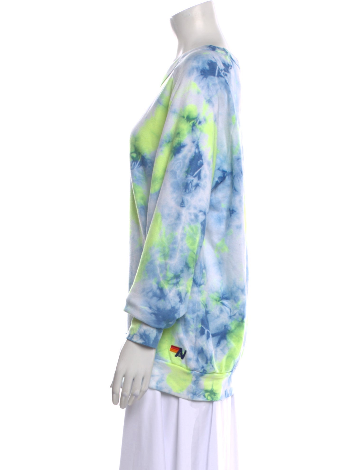 Aviator Nation Tie-Dye Print Scoop Neck Sweatshirt