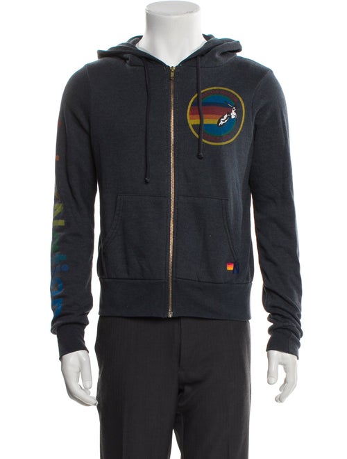 Aviator Nation Graphic Print V-Neck Hoodie