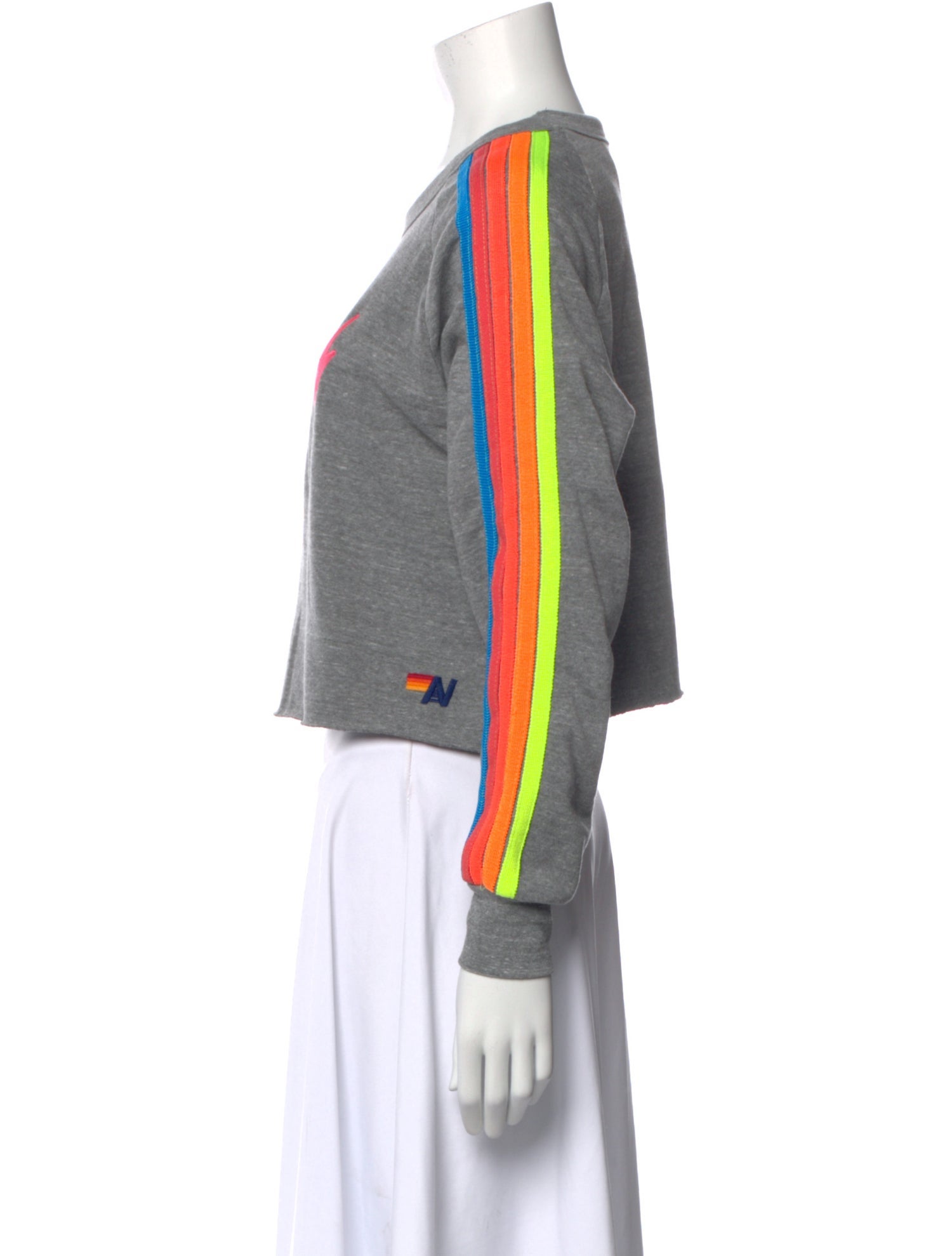 Aviator Nation Colorblock Pattern Scoop Neck Sweatshirt