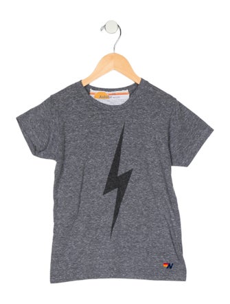 Aviator Nation Girls' Lightning Bolt Crew Neck T-Shirt