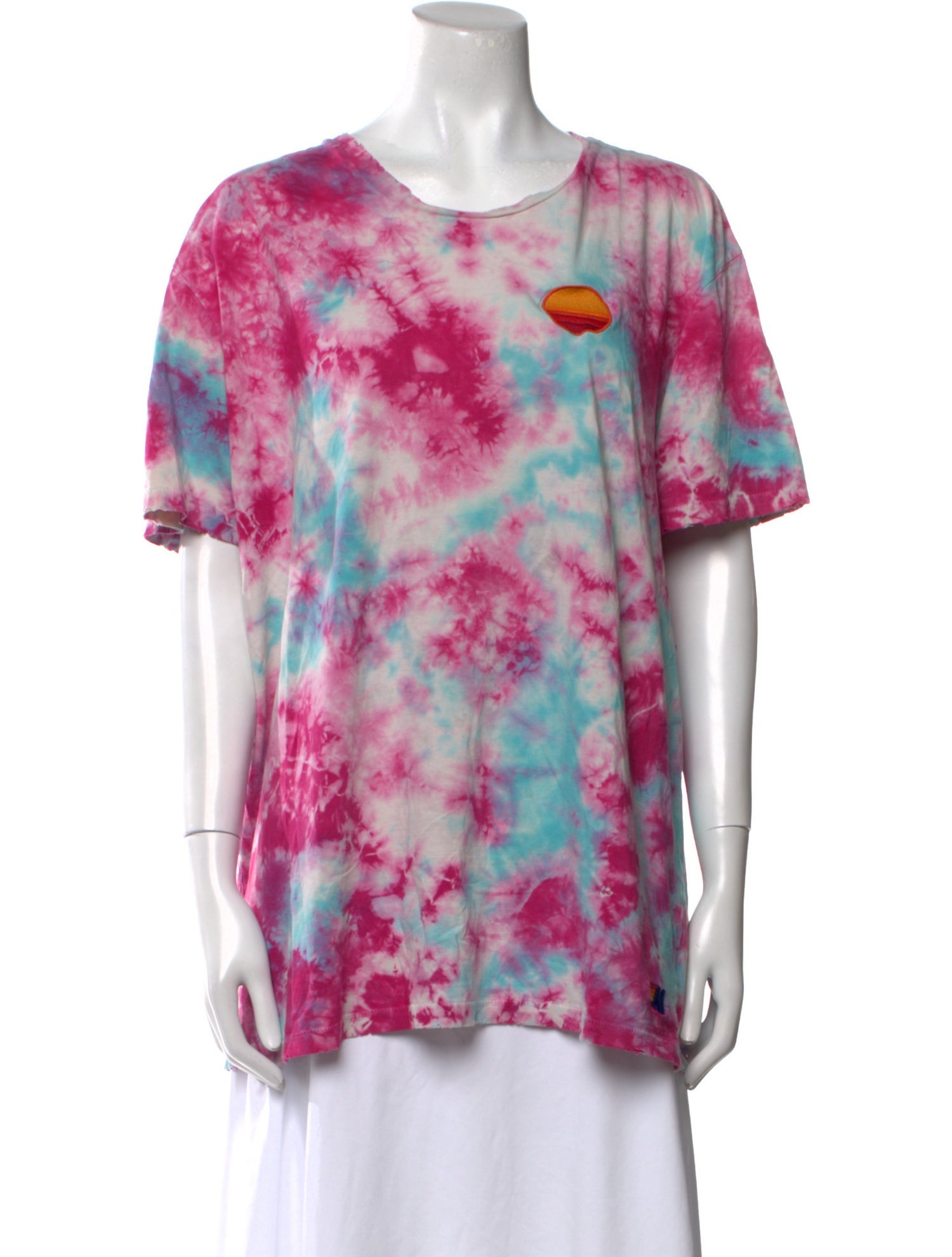 Aviator Nation Tie-Dye Print Scoop Neck T-Shirt