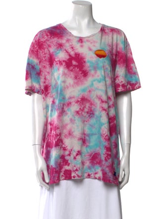 Aviator Nation Tie-Dye Print Scoop Neck T-Shirt