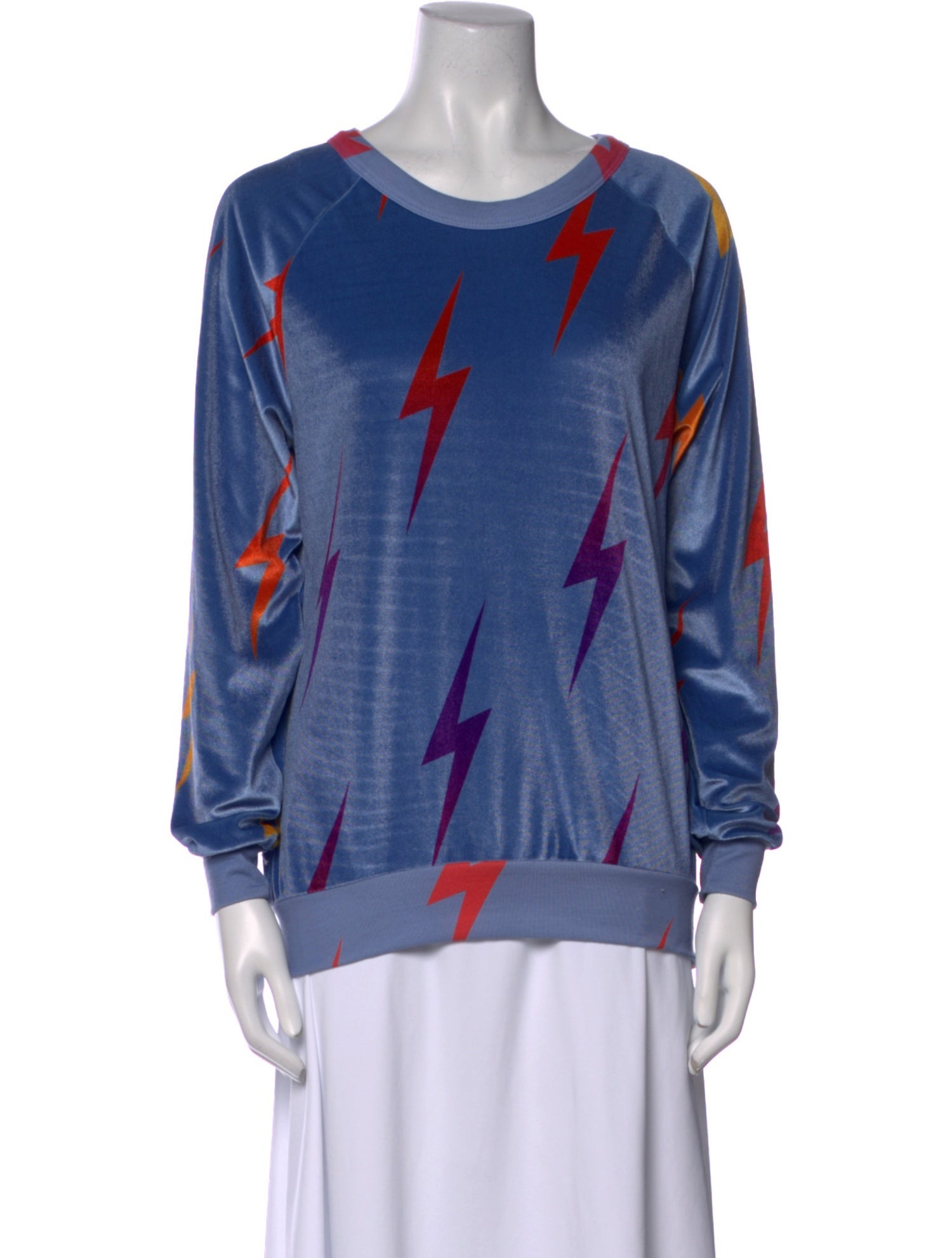 Aviator Nation Printed Scoop Neck Sweatshirt