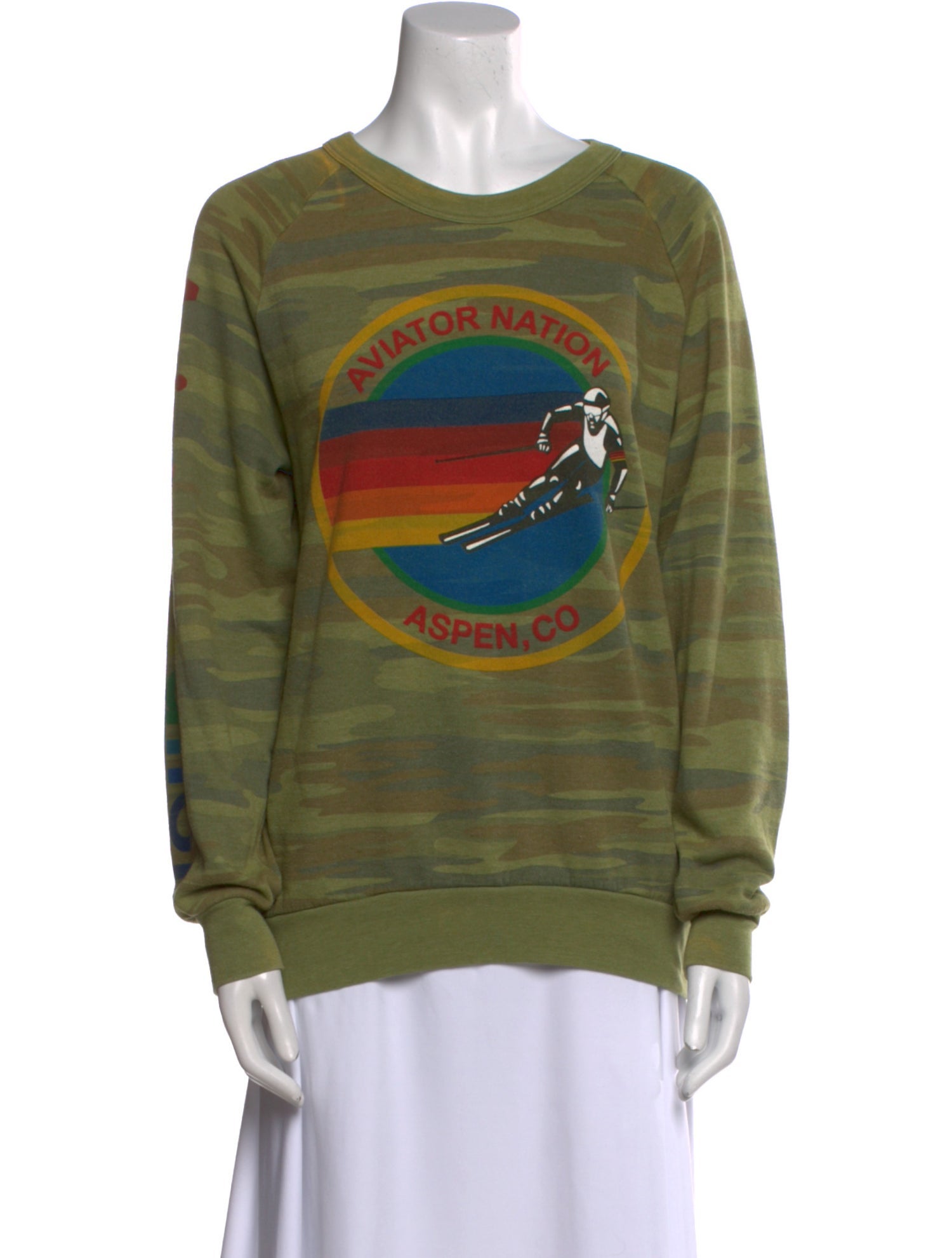 Aviator Nation Graphic Print Crew Neck Sweatshirt