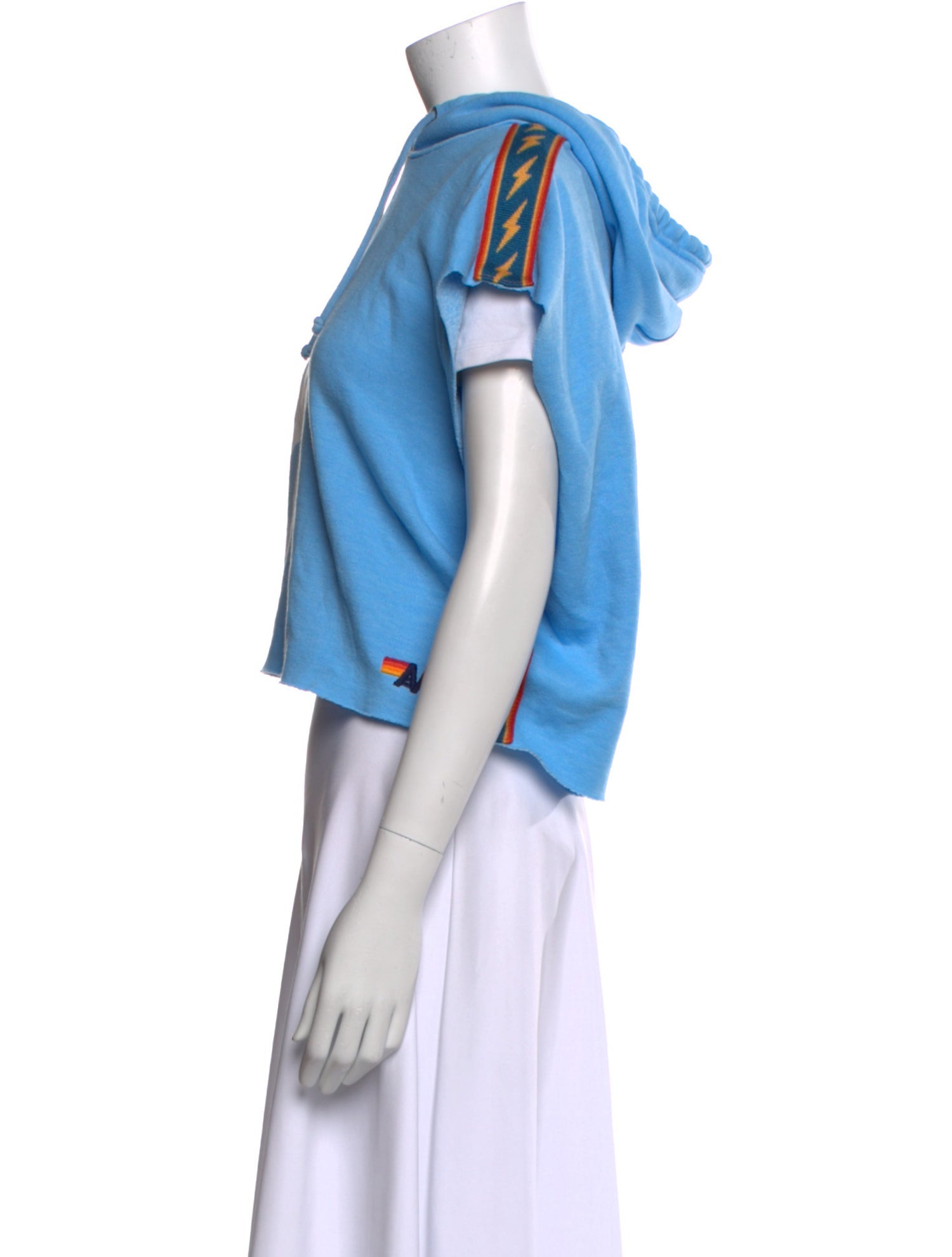 Aviator Nation V-Neck Short Sleeve Sweatshirt