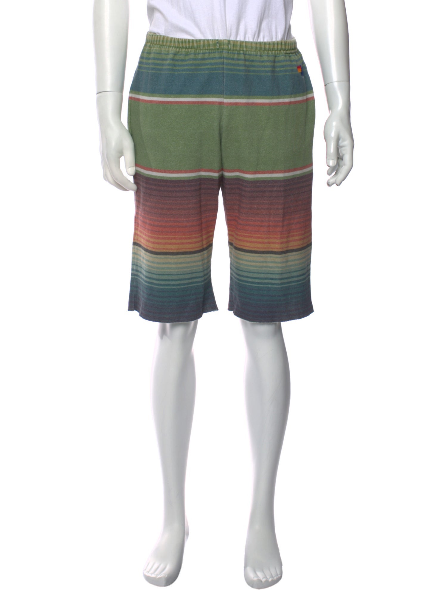 Aviator Nation Colorblock Pattern Jogger Shorts