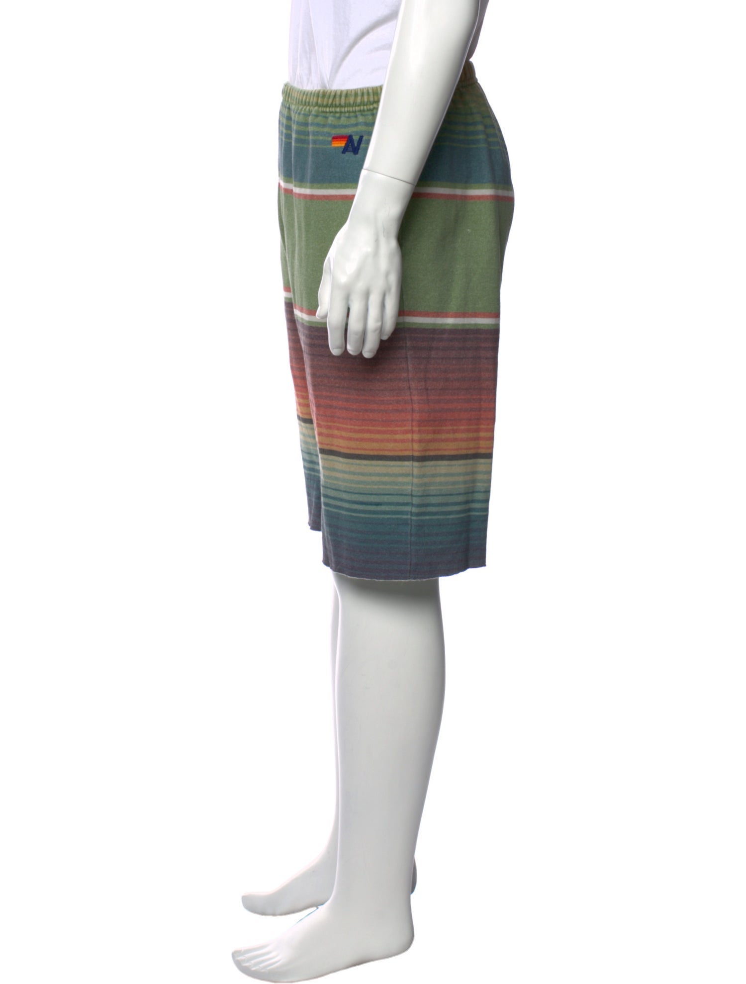 Aviator Nation Colorblock Pattern Jogger Shorts