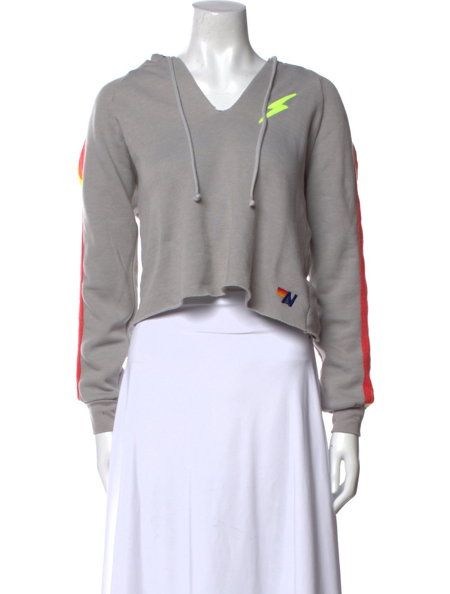 Aviator Nation Graphic Print V-Neck Sweatshirt