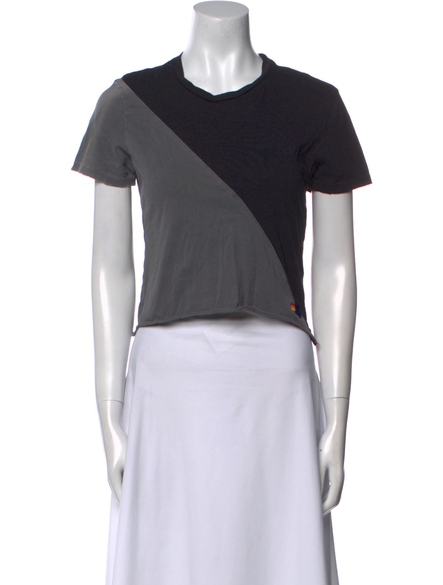 Aviator Nation Crew Neck Short Sleeve Crop Top