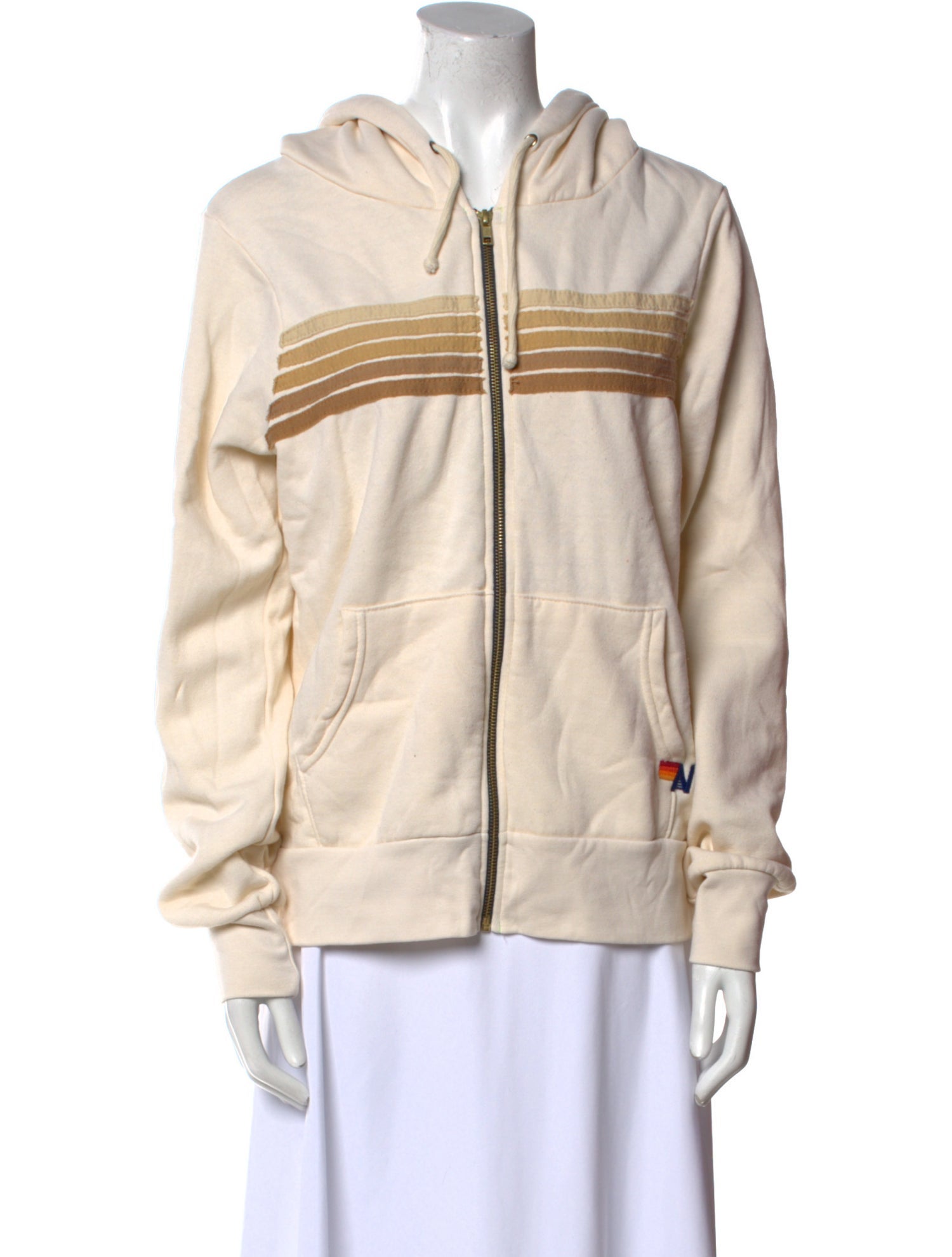 Aviator Nation Striped Mock Neck Sweatshirt