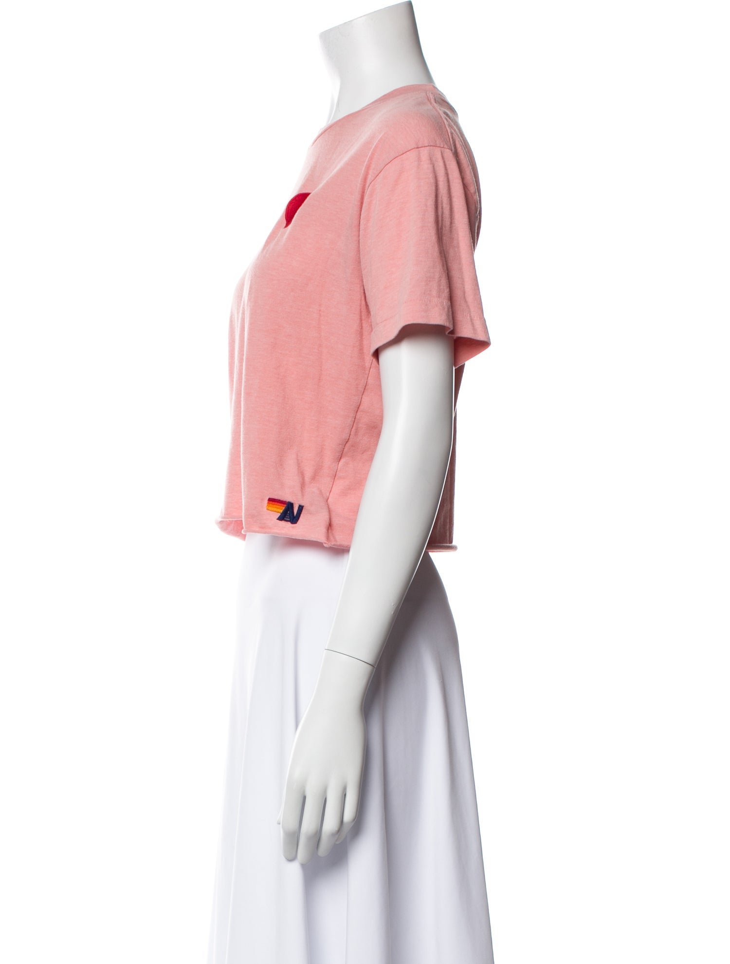 Aviator Nation Crew Neck Short Sleeve Crop Top