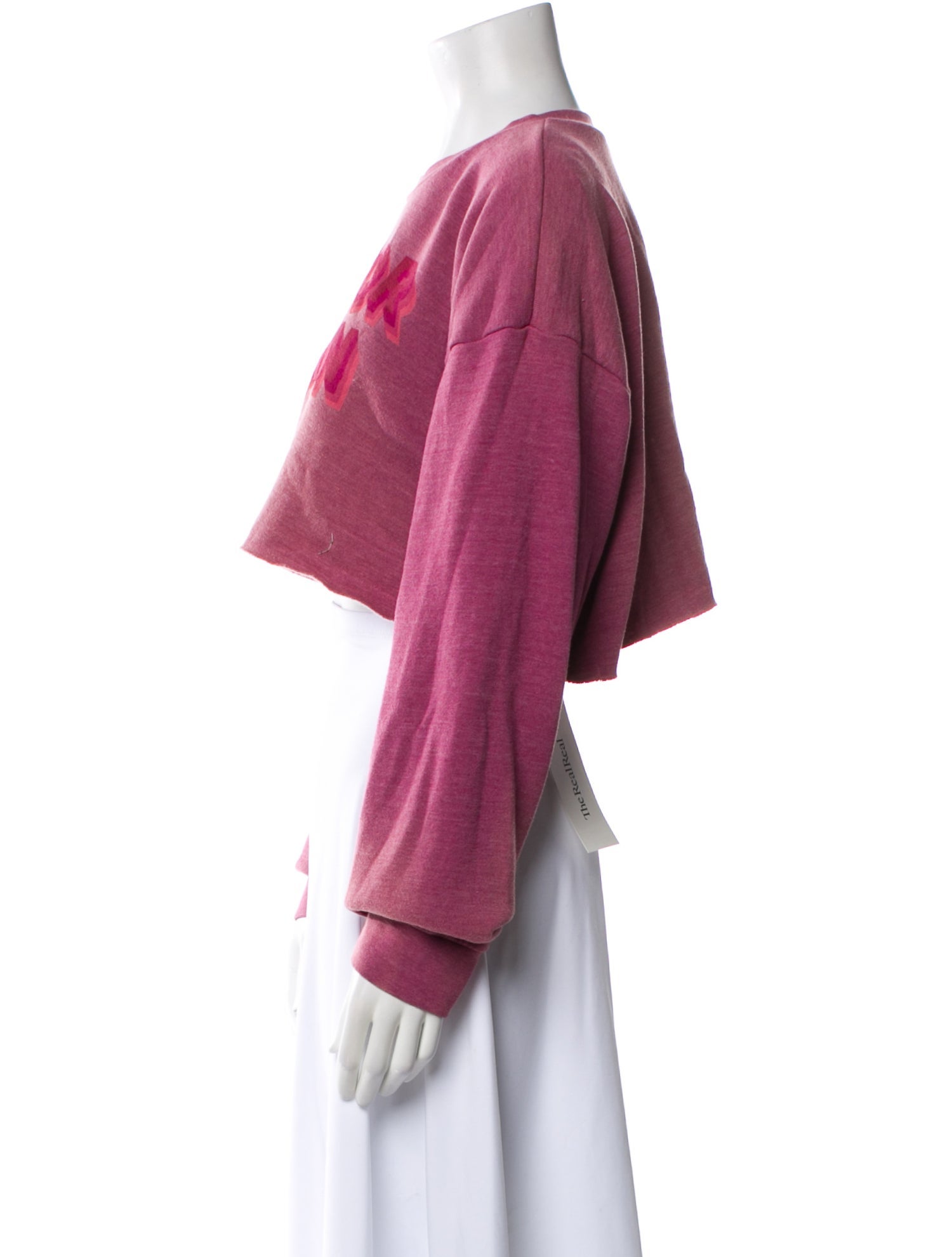 Aviator Nation Graphic Print Crew Neck Crop Top