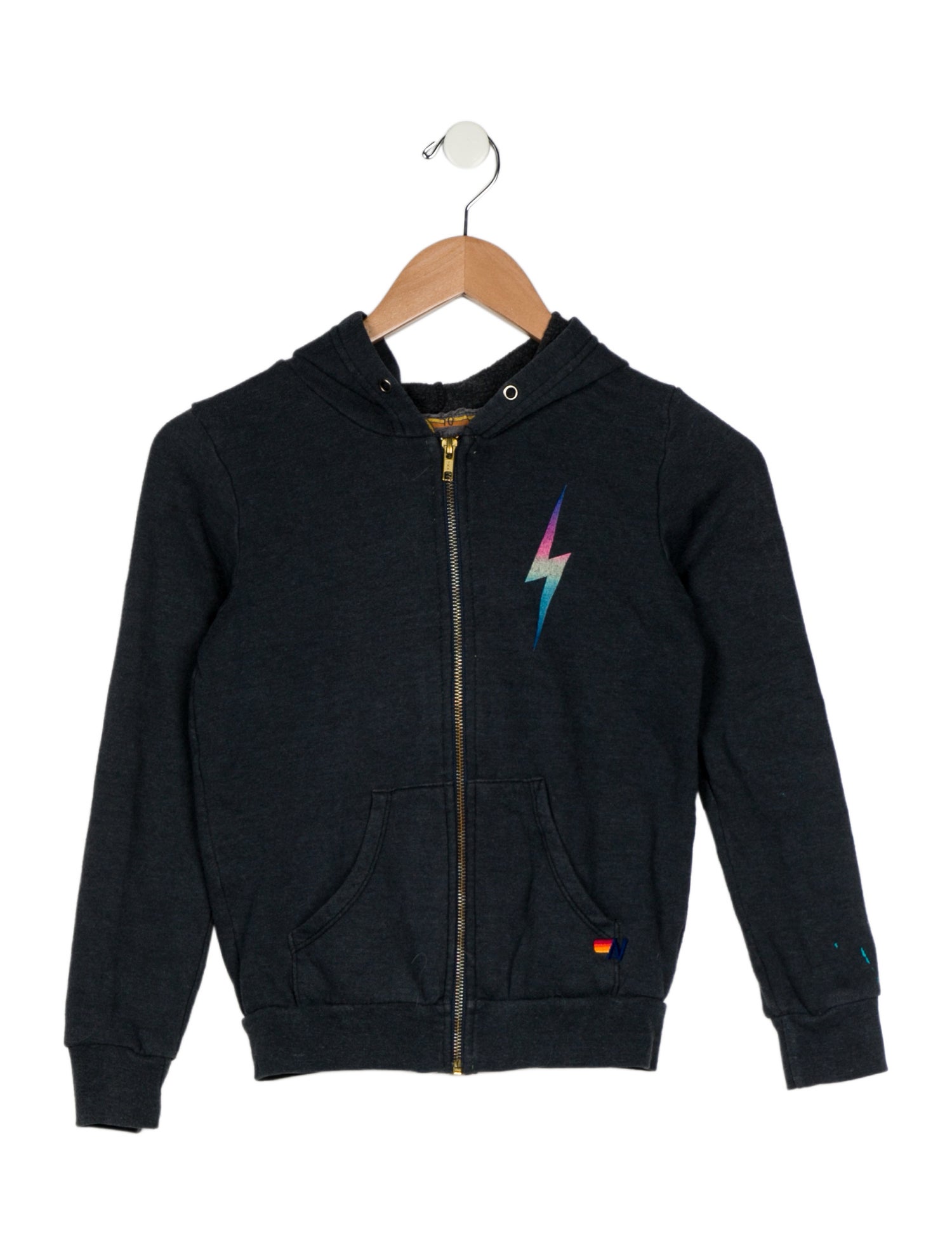 Aviator Nation Girls' Graphic Long Sleeve Zip Hooded Sweatshirt