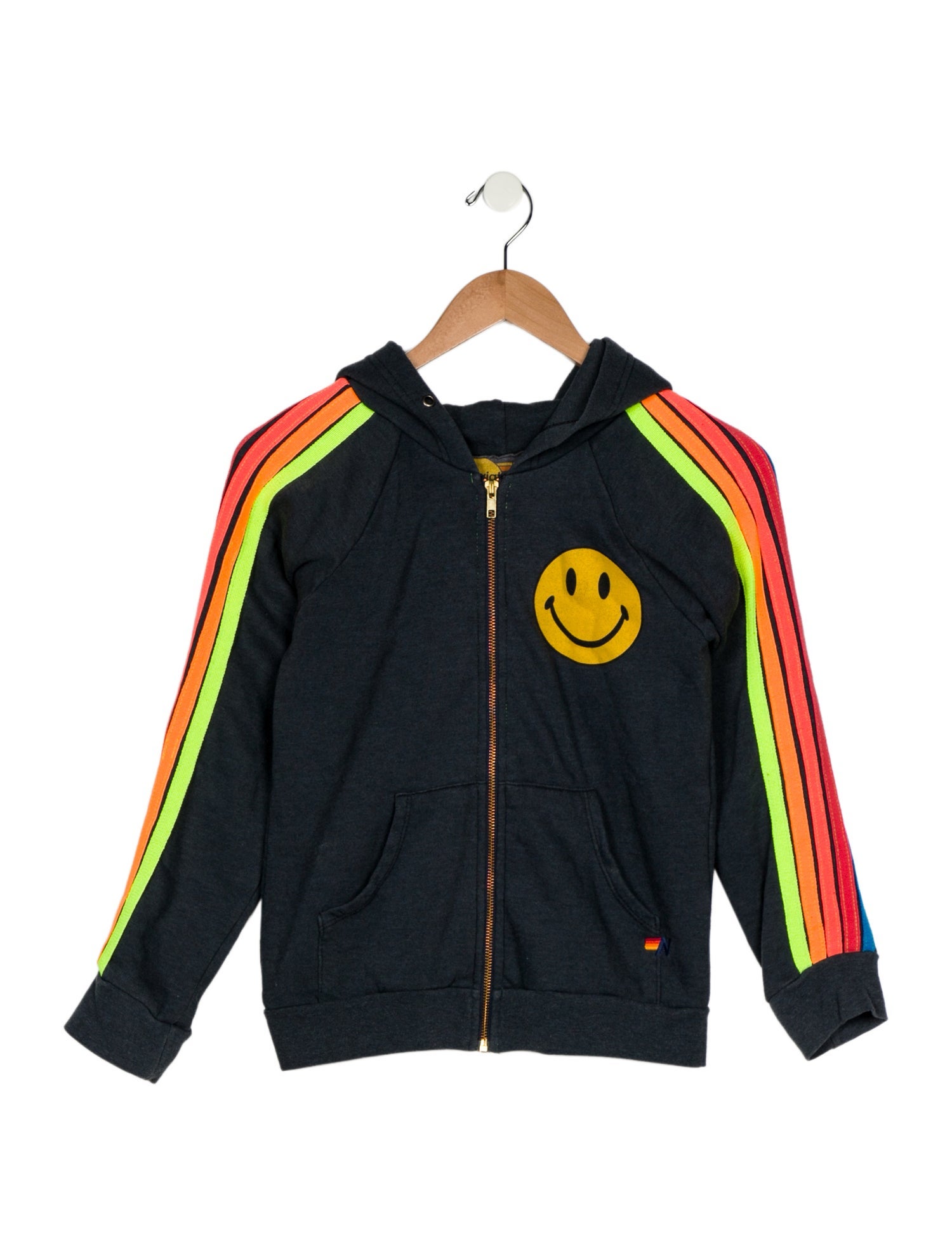 Aviator Nation Girls' Graphic Zip Hooded Sweatshirt