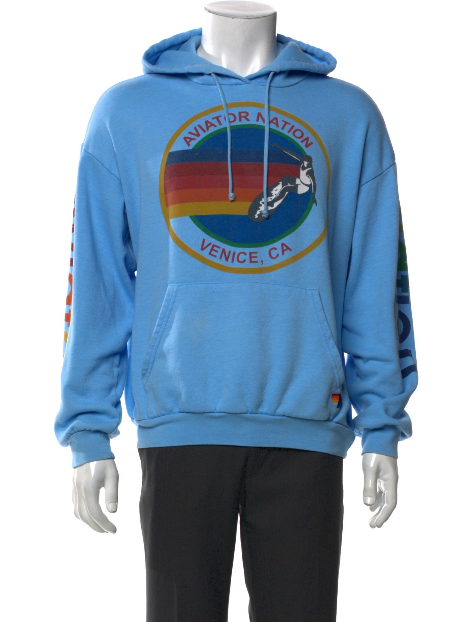 Aviator Nation Graphic Print Crew Neck Hoodie