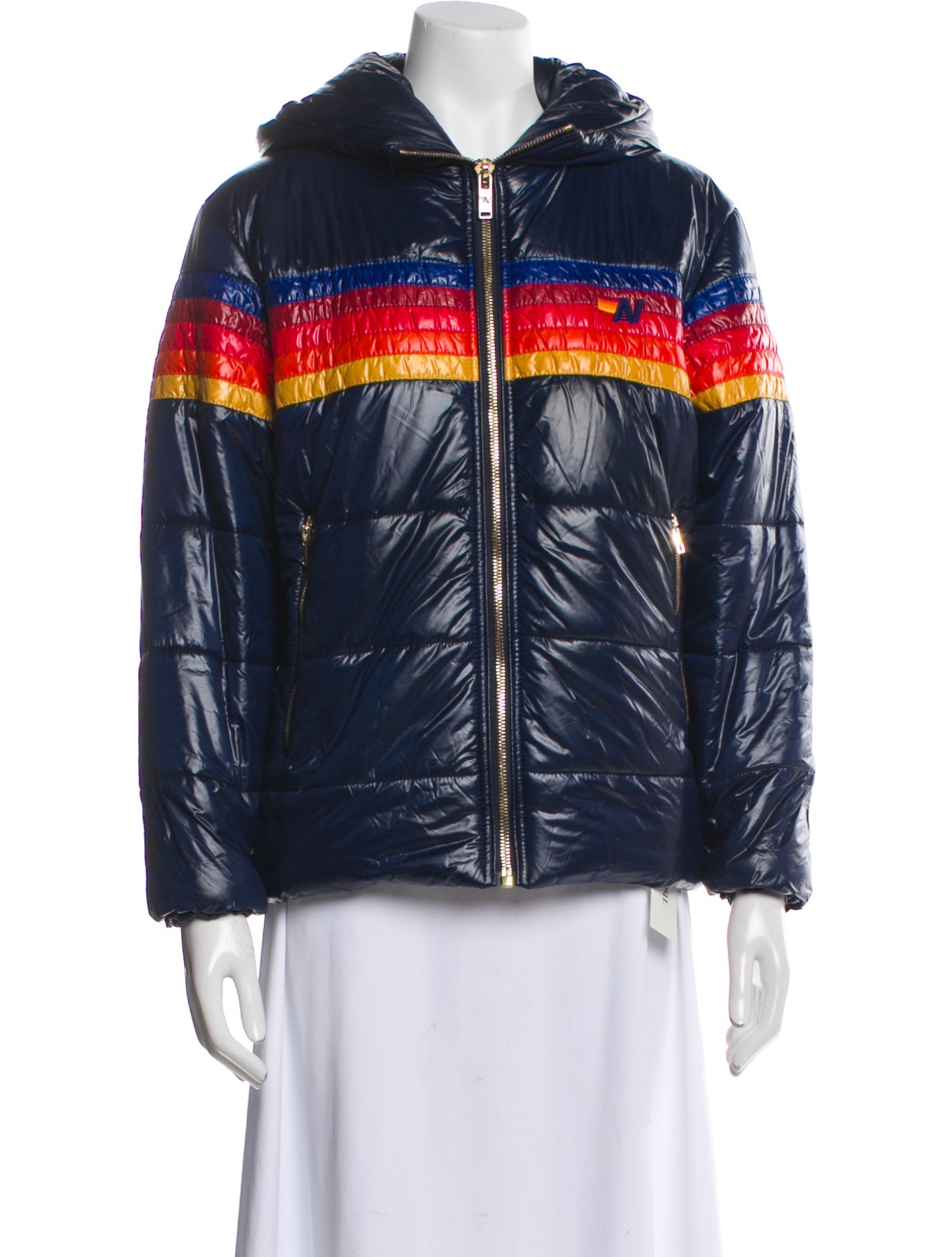Aviator Nation Nylon Striped Jacket
