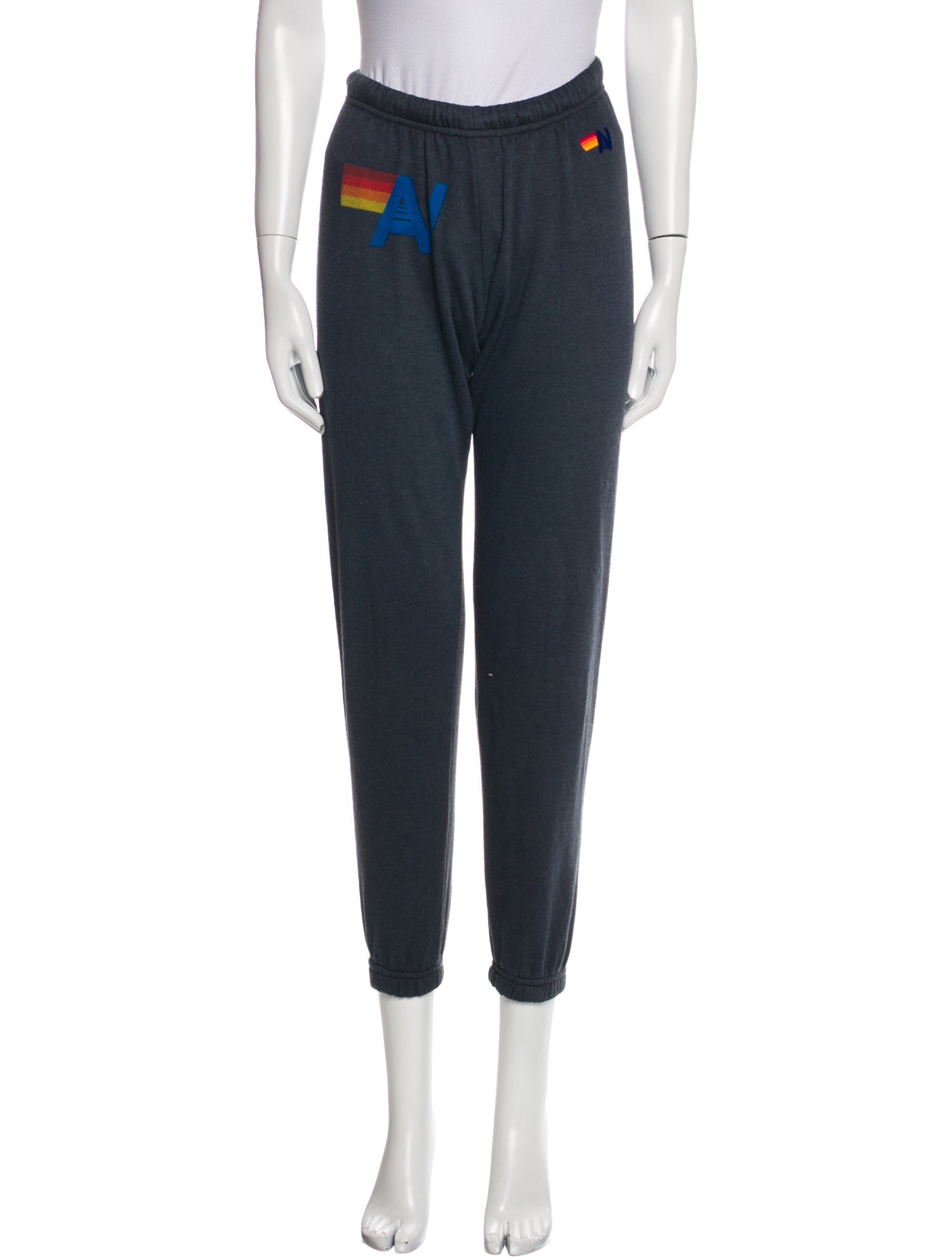 Aviator Nation Graphic Print Embroidered Accent Sweatpants