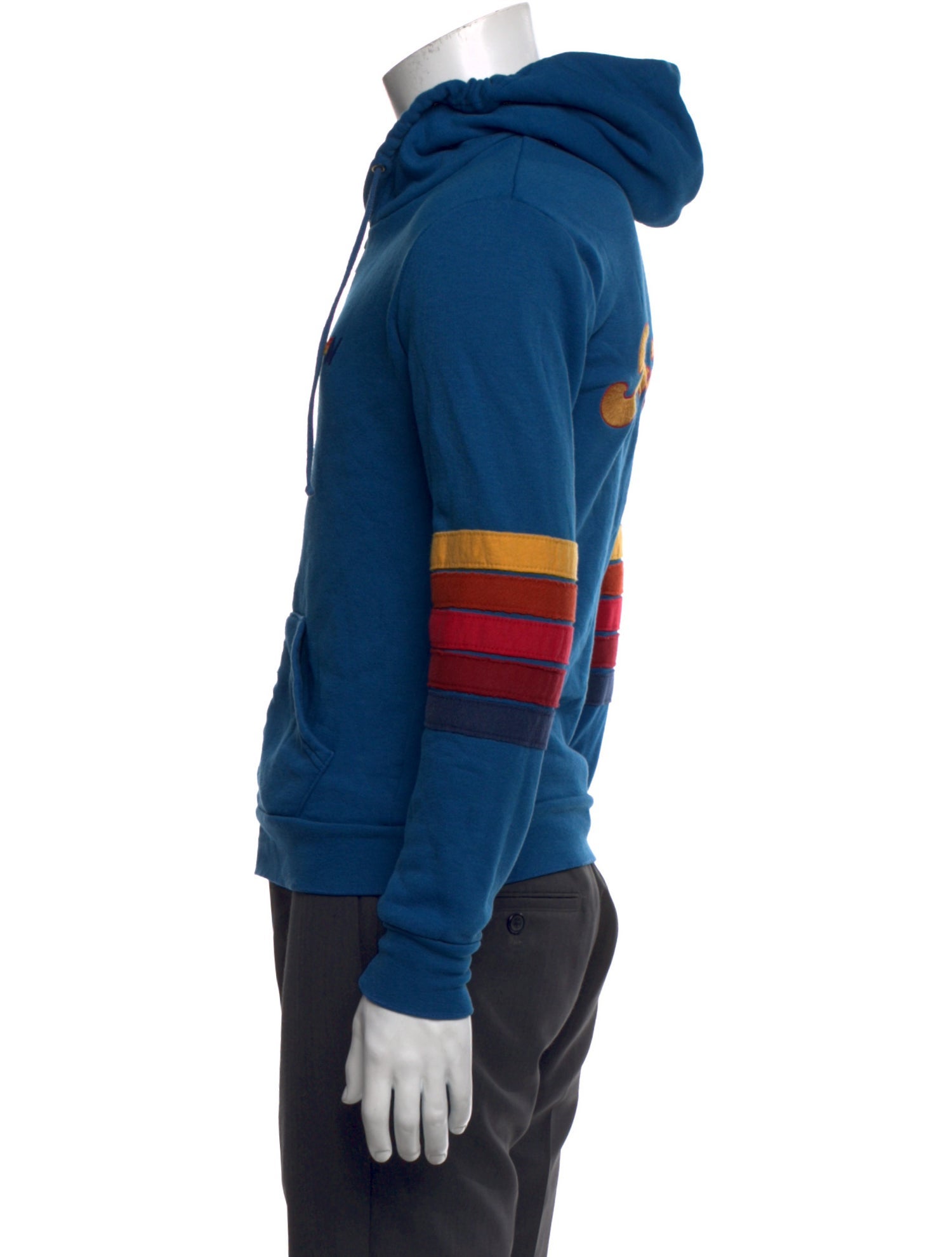 Aviator Nation Colorblock Pattern Crew Neck Hoodie