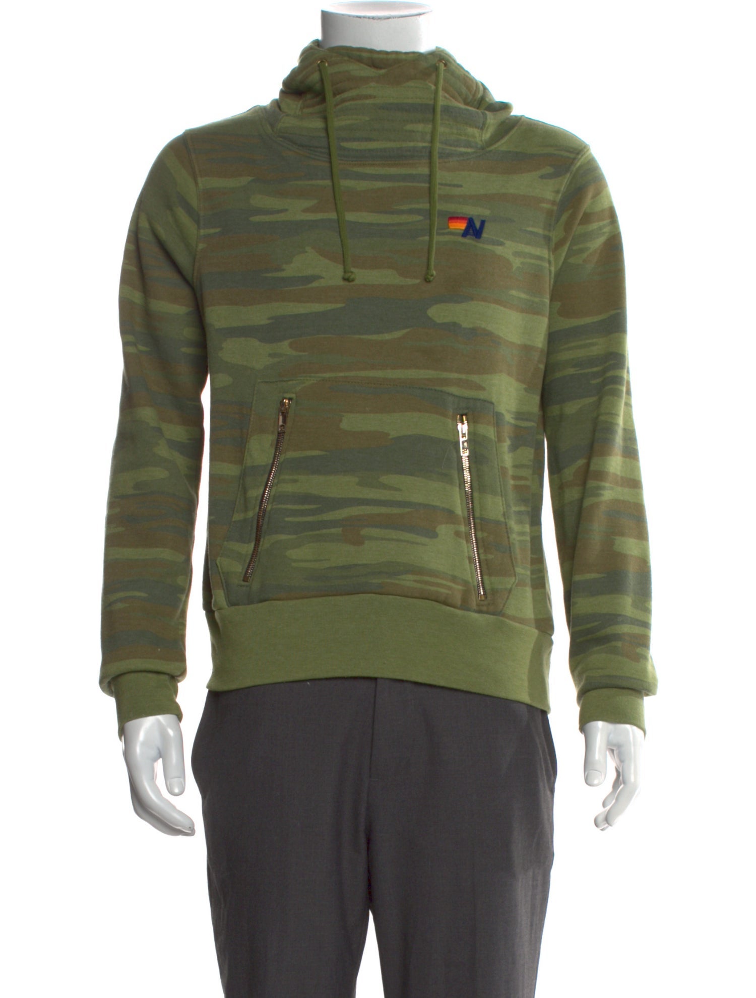 Aviator Nation Printed Turtleneck Hoodie