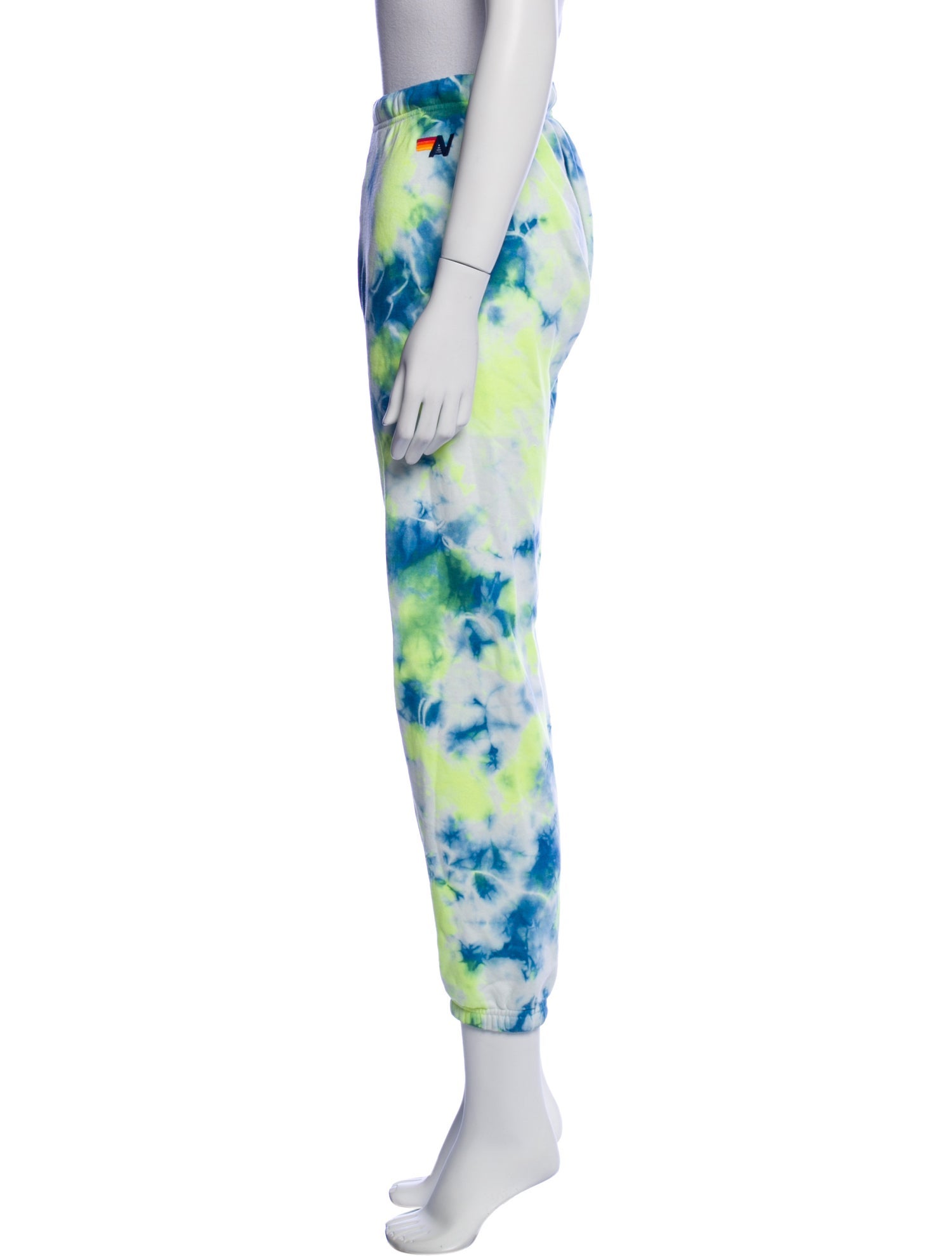 Aviator Nation Tie-Dye Print Embroidered Accent Sweatpants