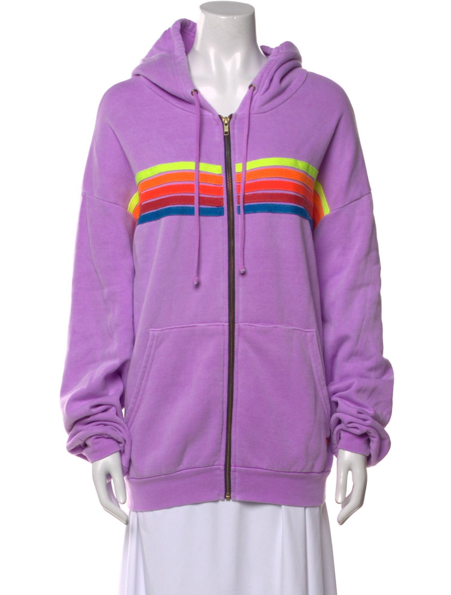 Aviator Nation Colorblock Pattern V-Neck Sweatshirt