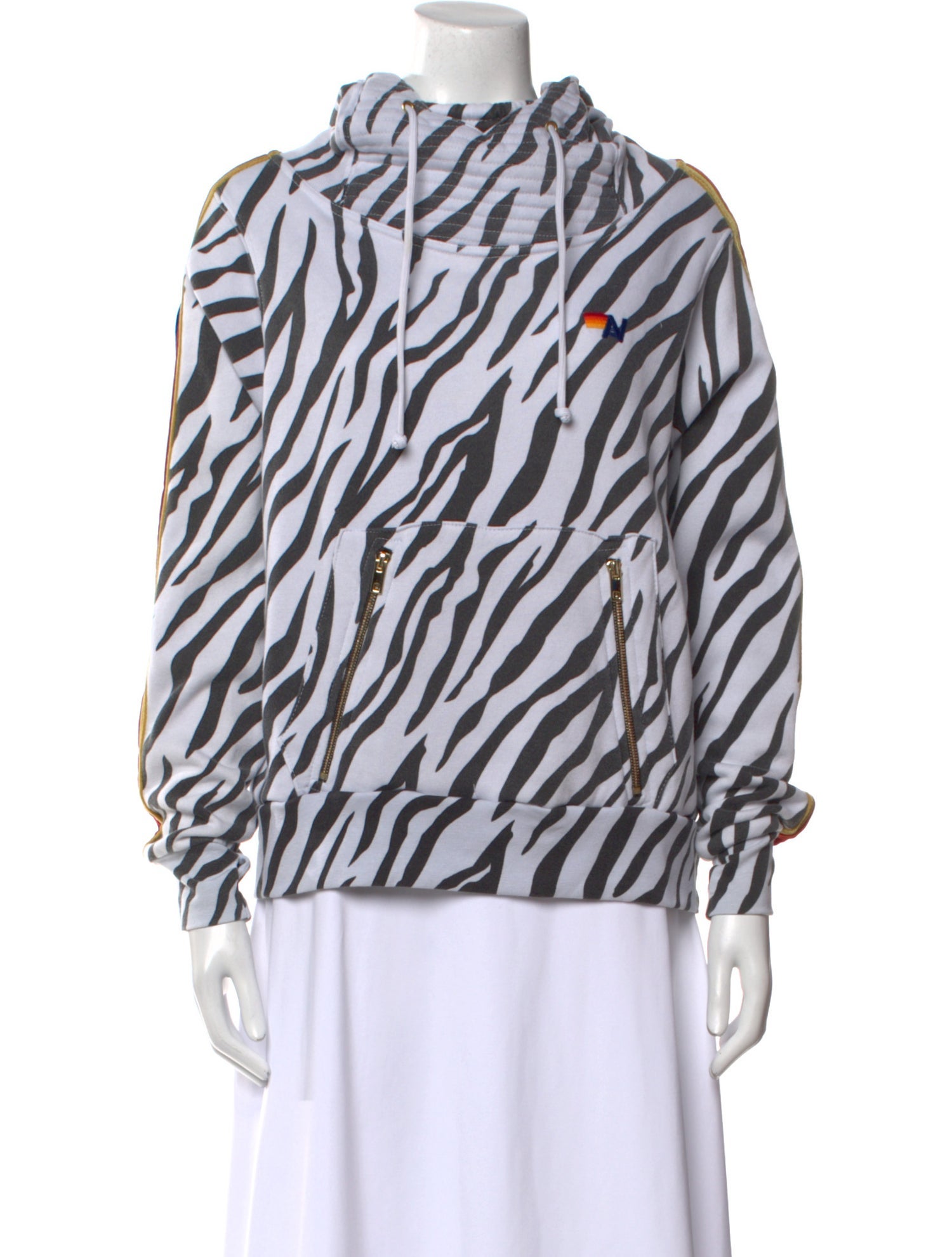 Aviator Nation Printed Cowl Neck Sweatshirt