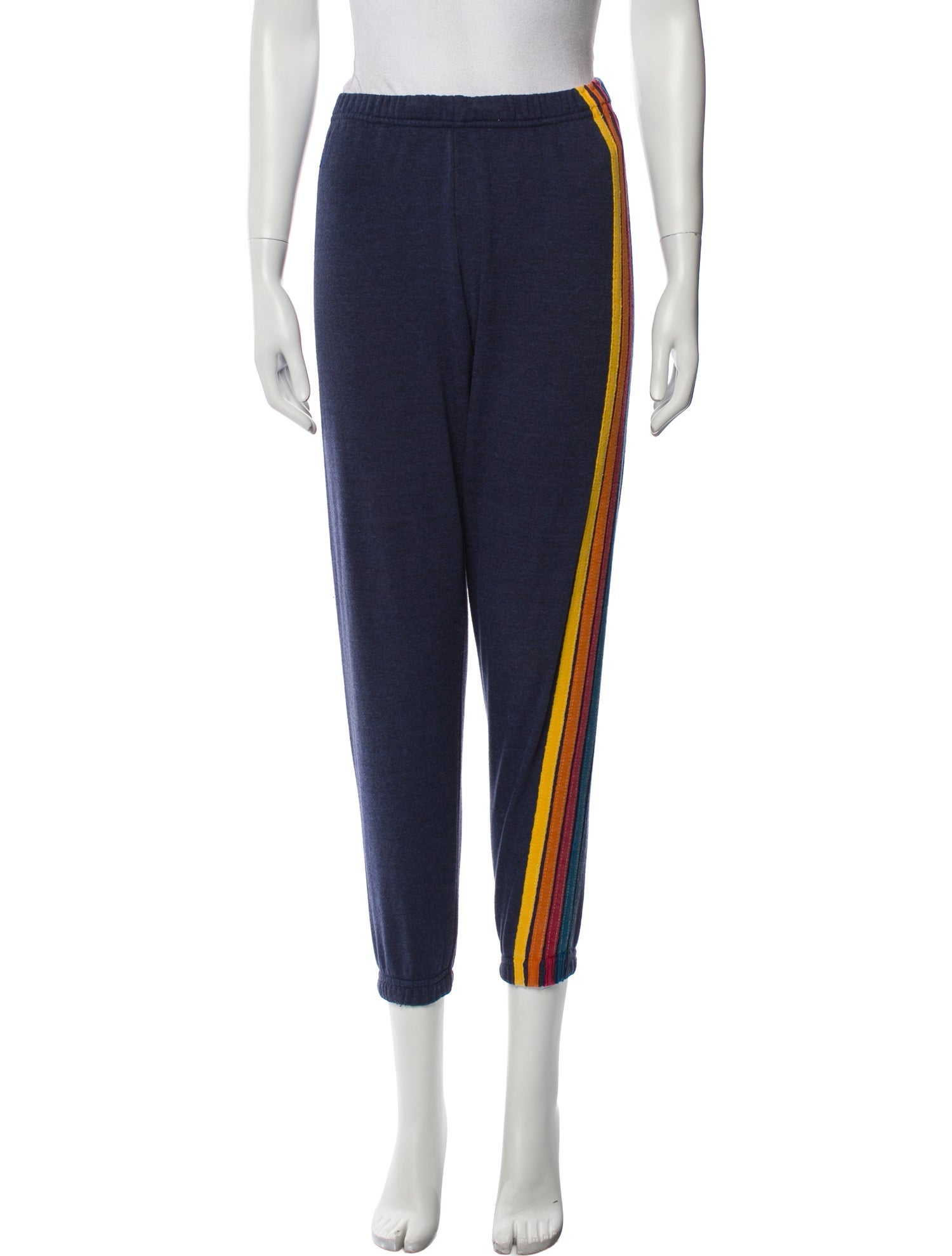 Aviator Nation Striped Embroidered Accent Sweatpants